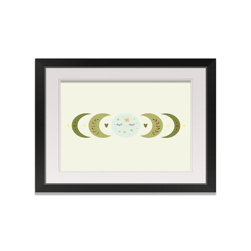 Phases de lune, art encadré, H 30 po x l 20 po x P 1 po