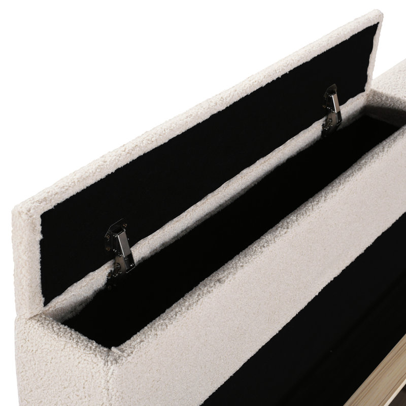 Lit de jour en molleton beige avec compartiment de rangement, lit gigogne et système audio rembourré de divertissement, inclus pour l'espace