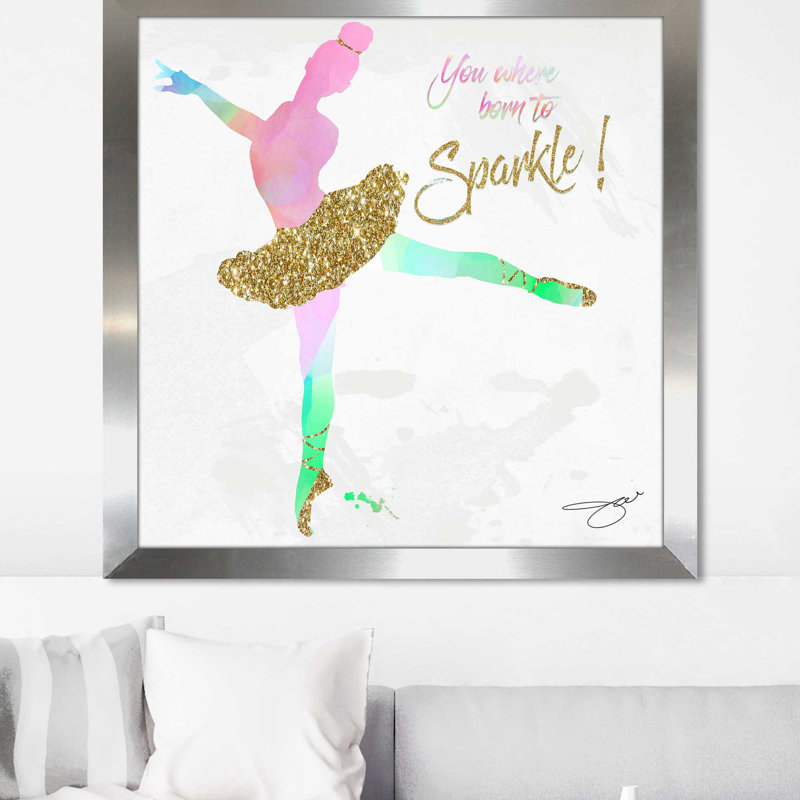 Dancer 1 (Square) par By Jodi - impression, H 37,5 po x l 37,5 po x P 1 po, Encadrement argenté