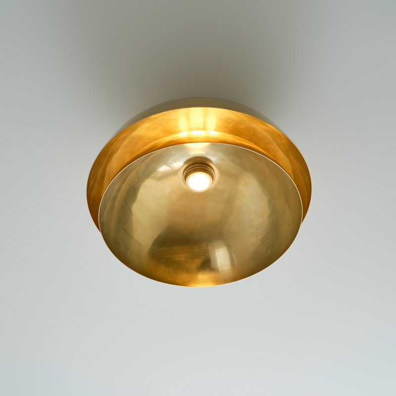 Shanti 1 - Light LED Flush Mount, Natural Brass