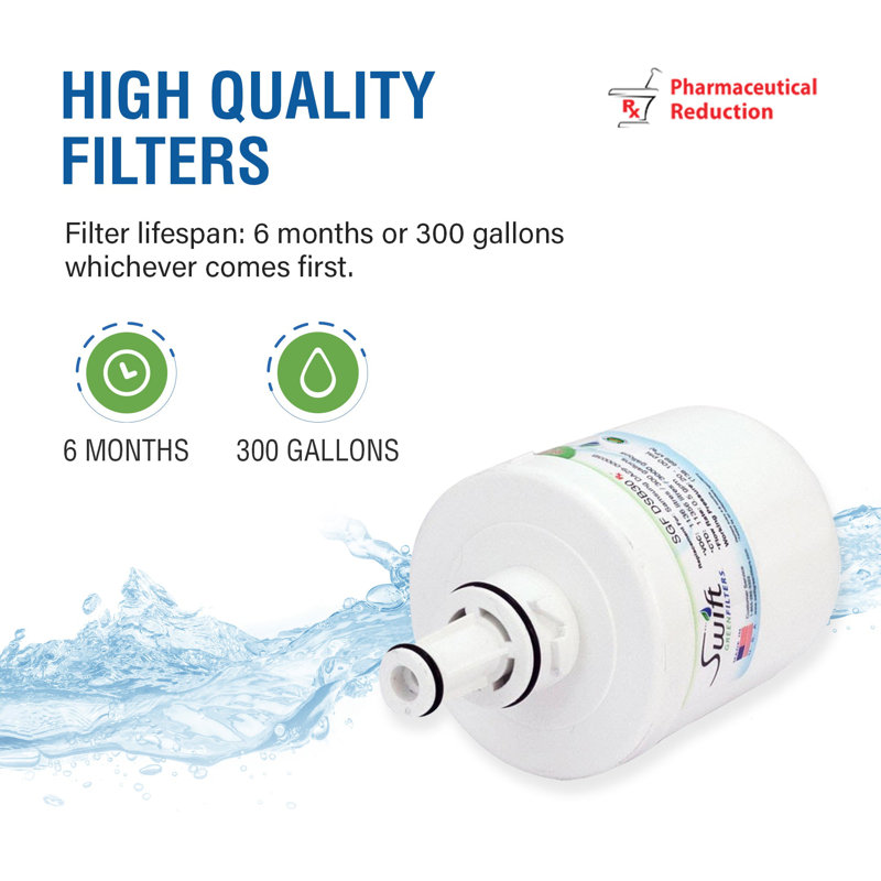 Swift Green Filters SGF-DSB30 Rx Compatible Refrigerator Water Filter for DA2900003, DA6100159, DA2900003AB, DA6100159AB, HAF-CU1, 6 Pack