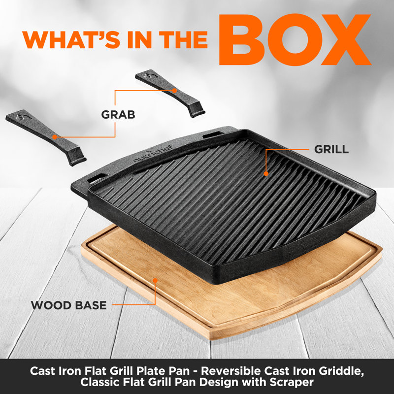 12.8'' Non-Stick Aluminum Grill & Griddle Pan