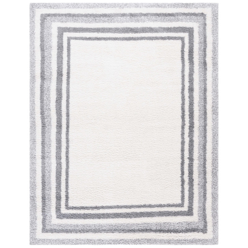 Ladaniel Border & Stripe Shag 200 Performance Striped Rug, Rectangle 4'5" x 6'5"