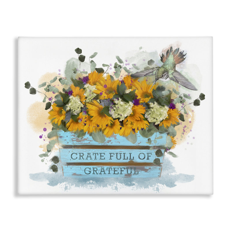 «Crate Full Of Grateful», art mural sur toile par Matthew Piotrowicz, H 16 po x l 20 po