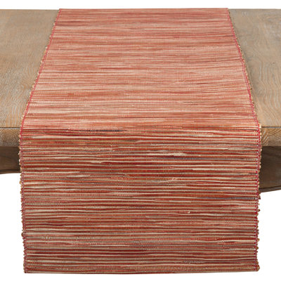 Bevis Shimmering Woven Nubby Natural Table Runner