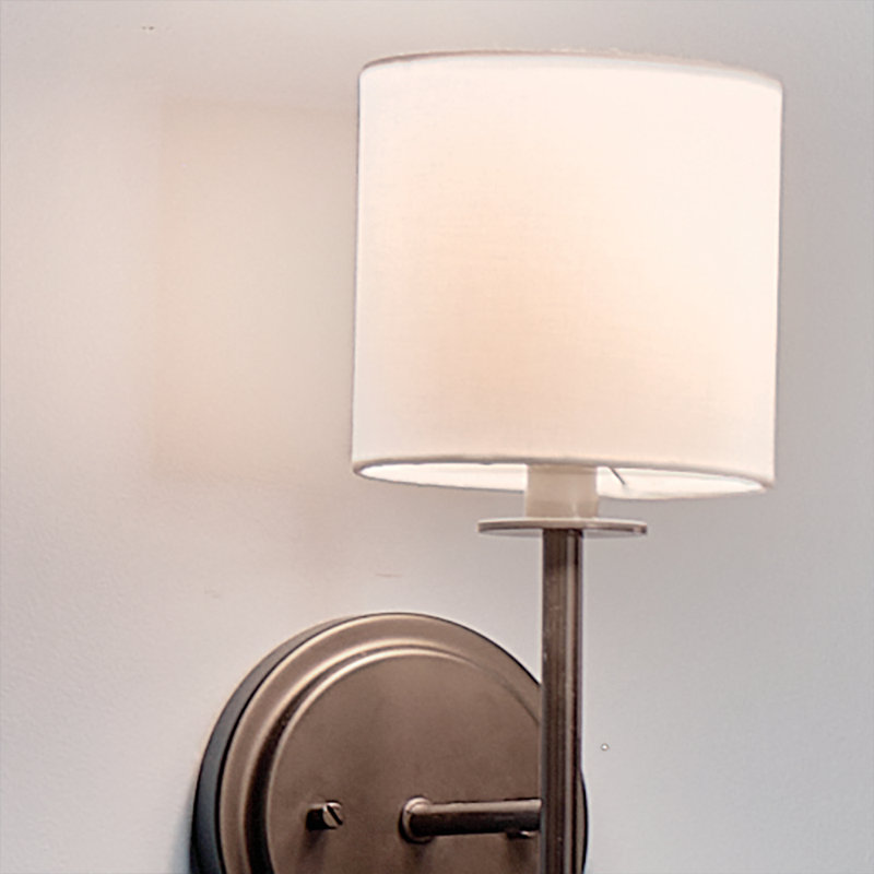 Erzin Steel Armed Sconce, Black