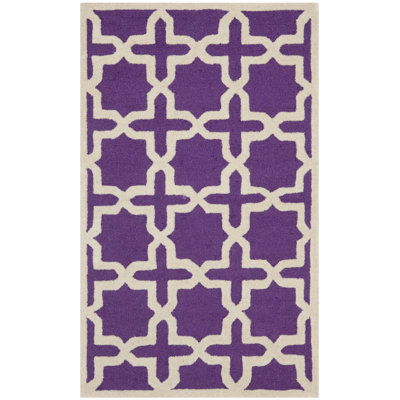 Tapis géométrique en laine touffeté à la main Igna