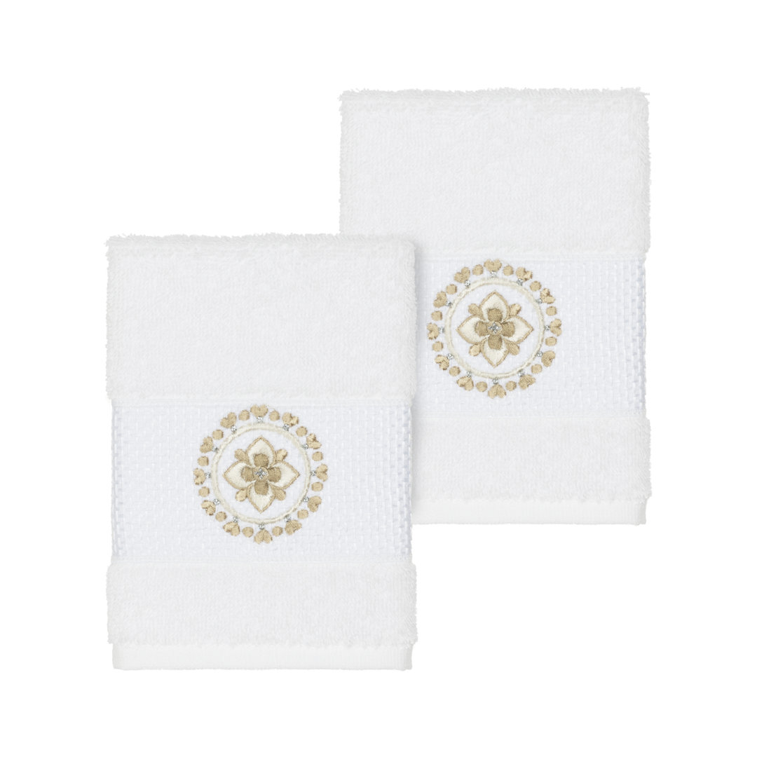 Isabelle Turkish Cotton Washcloth (Set of 2) Linum Home Textiles 