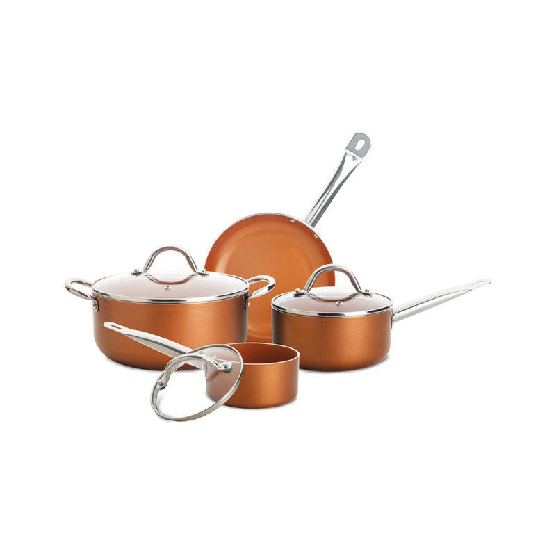 7 - Piece Copper Cookware Set