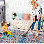 Tapis de couloir multicolore lavable 2 pi 6 po x 10 pi MAVAL -600696749