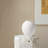 White Ceramic Vase, Round Floor Vase For Home Decor-2011403644