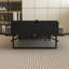 Structure de lit pliante en métal avec matelas en mousse avec poches, rangement facile et mobile avec 4 roulettes