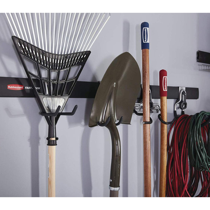 Rubbermaid FastTrack Wall S Hook 2 Handle Tool Storage Organizer Rack