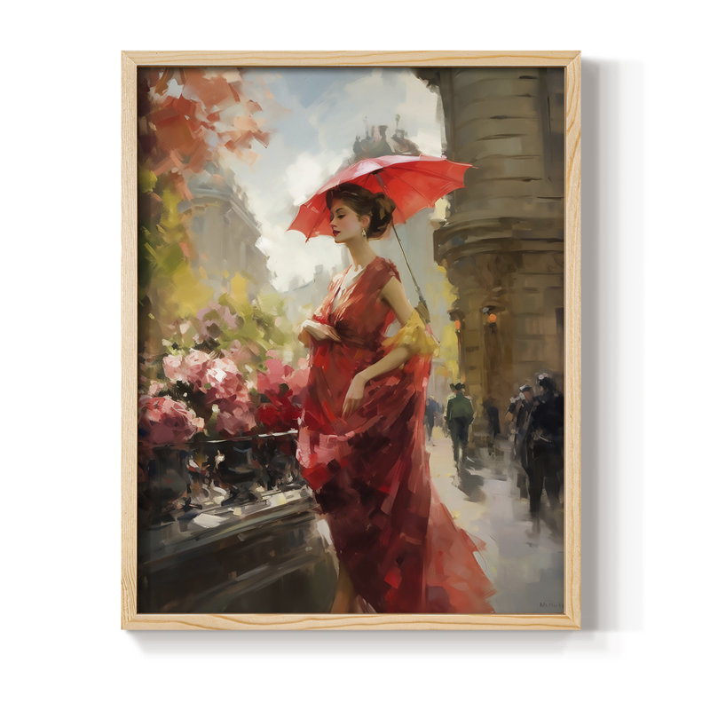 Reproduction encadrée WOMEN Series CDXLIV - bois massif, Naturel, H 11 po x l 9 po