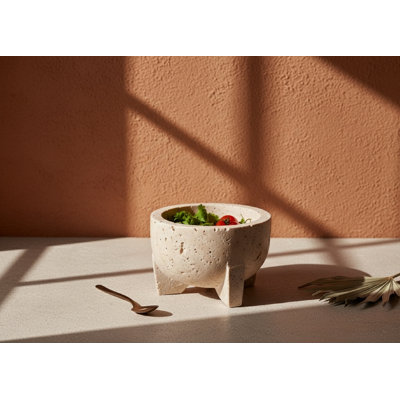 Travertine Bowl Large Cream