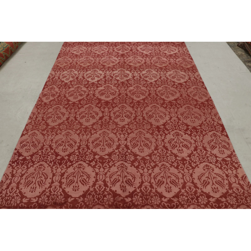 Rug & Kilim’S European Rug In Red And Pink With Floral Patterns “Medici”