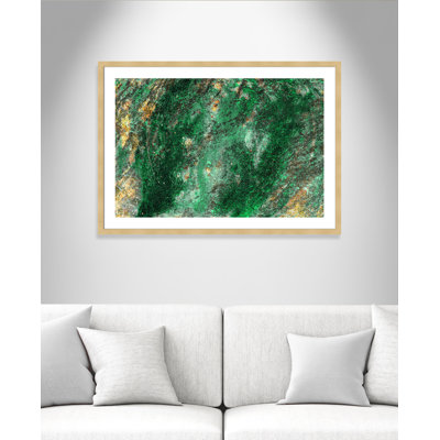 Quincy «Emerald Marble» - Reproduction d'art graphique sur papier encadré