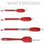 Ensemble de 4 pinces de cuisine en acier inoxydable Kaluns avec embouts en silicone, barbecue, pinces antiadhésives résistantes à la chaleur de 7, 9 et 12 pouces avec poignée verrouillable et spatule en silicone-51188324