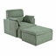 Fauteuil d'appoint rembourré avec repose-pieds avec rangement-1385108749