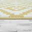 Tapis jaune / blanc en polypropylène tissé à la machine Daxter-659232114
