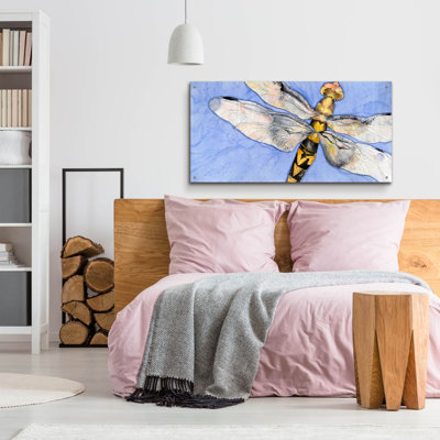 «Dragonfly» par Sharon Pitts, art mural en verre acrylique