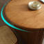 Table de salle à manger brune en bois massif ovale-382113987