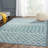Salter Geometric Durable Performance Ultra-low Flatweave Outdoor Area Rug-1504542526