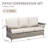 76.7" Wide Outdoor Wicker Patio Sofa, Wide Armrest Outdoor Couch With Beige Cushions For Porch Garden-1680651786