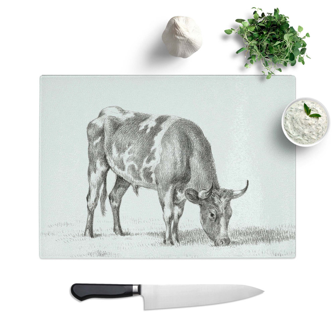 Glass Grazing Bull by Jean Bernard Chopping Board