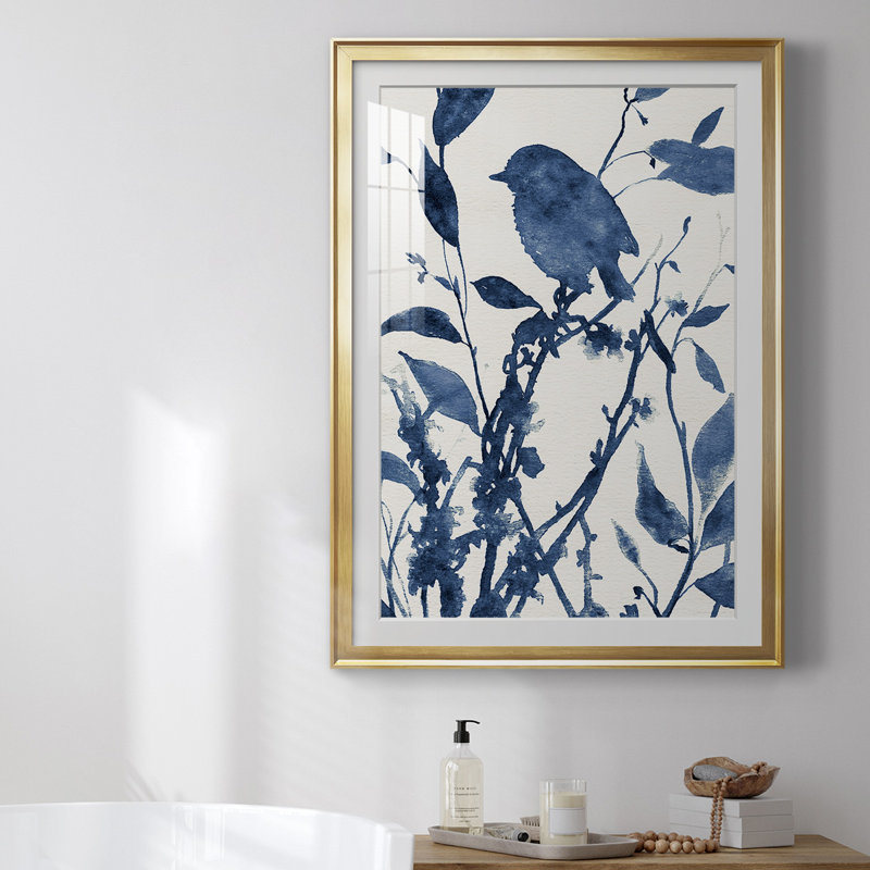Bluebird Silhouette II - impression d'un cadre photo unique, H 30,5 po x l 22,5 po x P 1 po, Cadre doré