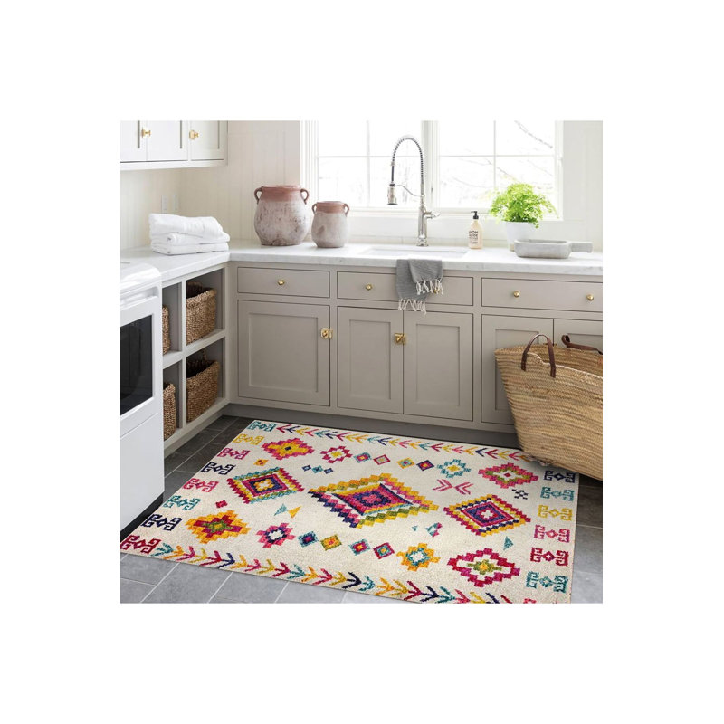 Tapis décoratif multicolore Northern, Sous-tapis rectangulaire de 3 pi 3 po x 4 pi 11 po