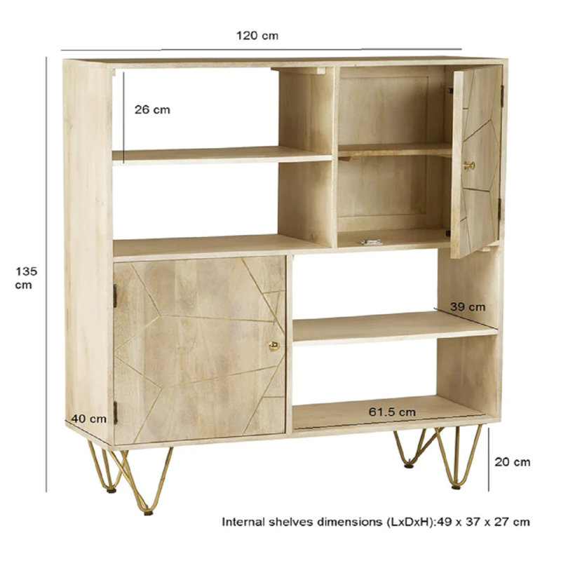 Brett Display Cabinet, Oak