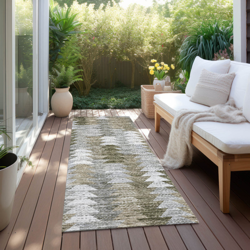 Keiser Washable Non-Slip Polyester Indoor / Outdoor Rug , Runner 2'3" x 7'6"