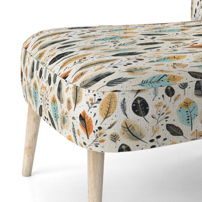 Chaise d'appoint rembourrée bohème et éclectique Rustic Bohemian Boho