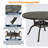Round Outdoor Dining Table Umbrella Hole , 47 " W 47 " D-84453676