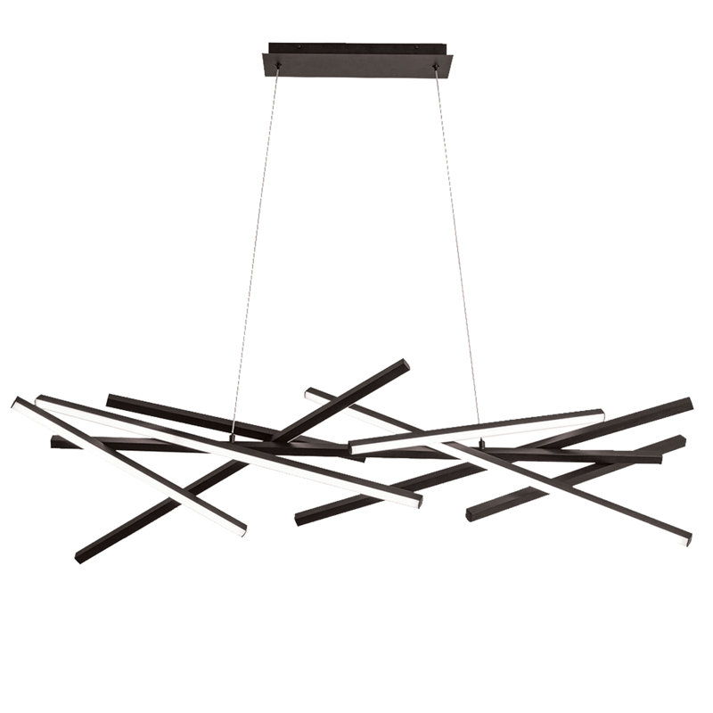 Xyanna Dimmable LED Chandelier, Matte Black