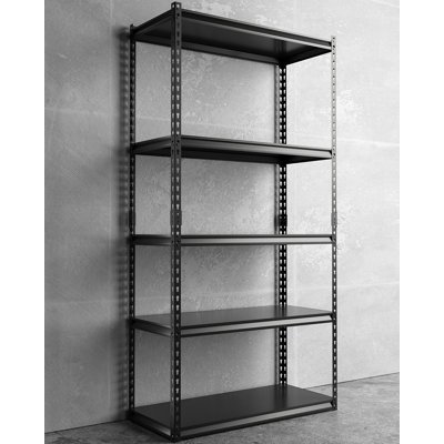Hiwot 2500 lbs 5 Tier Garage Shelves, Heavy Duty Storage Shelves for Garage, Metal Shelf Rack with Adjustable Shelves Metal Rack