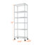 Étagère de rangement robuste en métal avec tablettes réglables en H 72,83 "et roulettes 1020LBS NSF