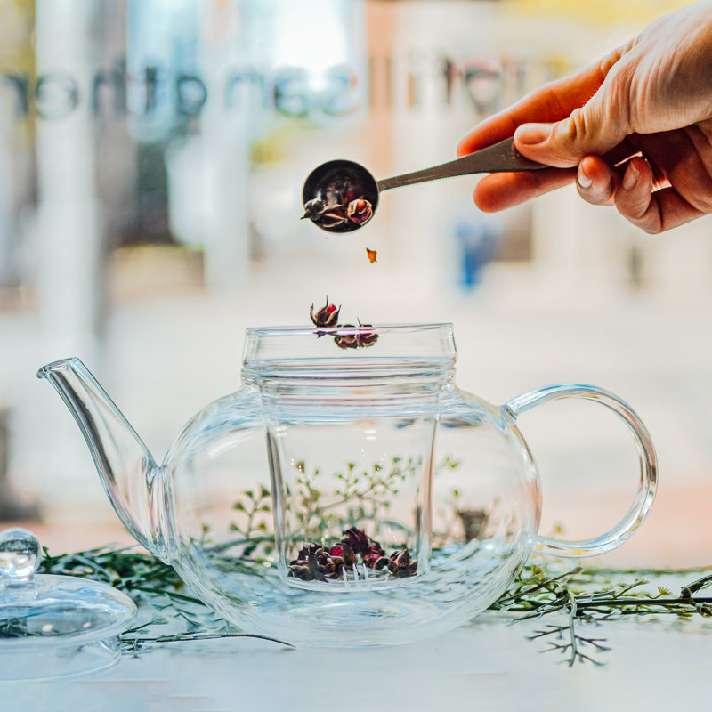 Monaco Clear Glass Teapot with Infuser, 42 oz
