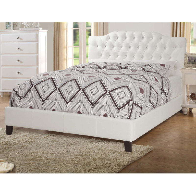 Magnifique lit en similicuir avec tête de lit capitonnée moderne, pour les chambres contemporaines et le design élégant.