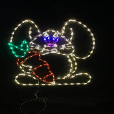 Easter Bunny Holding Carrot Holiday Lighted Display