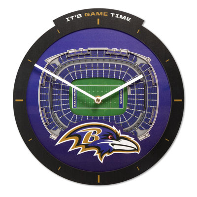  NFL Baltimore Ravens Stadiumview 3D Wall Clock
