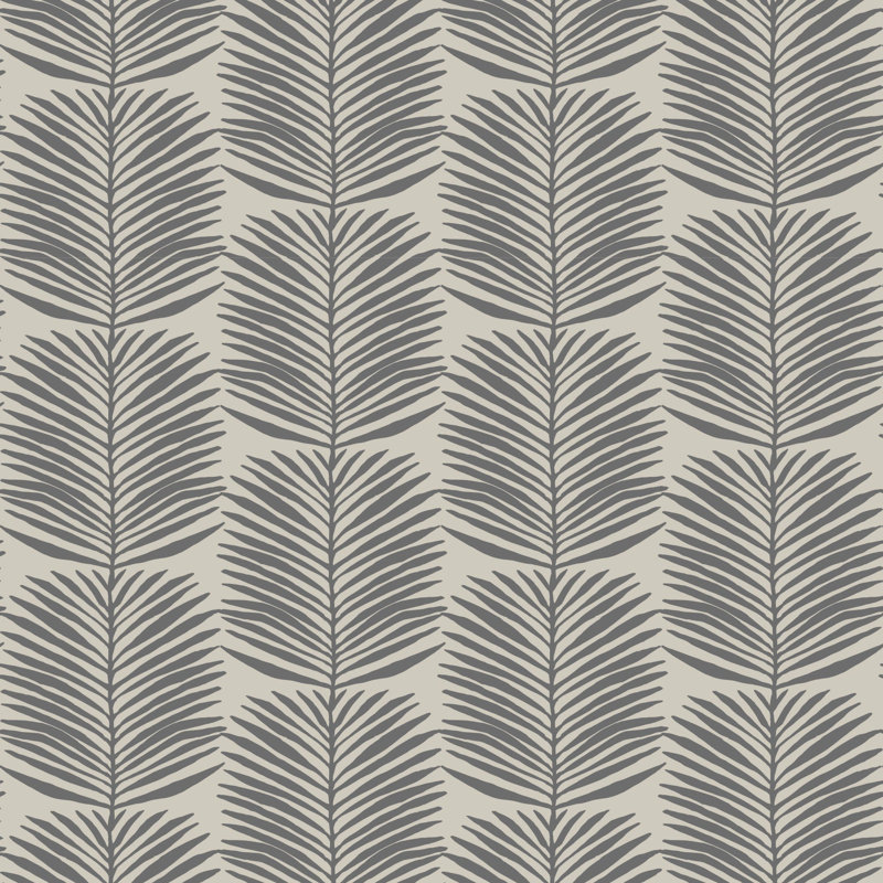 Organic Betty Palms 10' L x 24" W Wallpaper Roll, Cashmere_NDLQ2864, Cashmere, Faux Grasscloth
