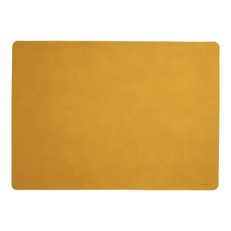 Soft Leather Placemat, Yellow