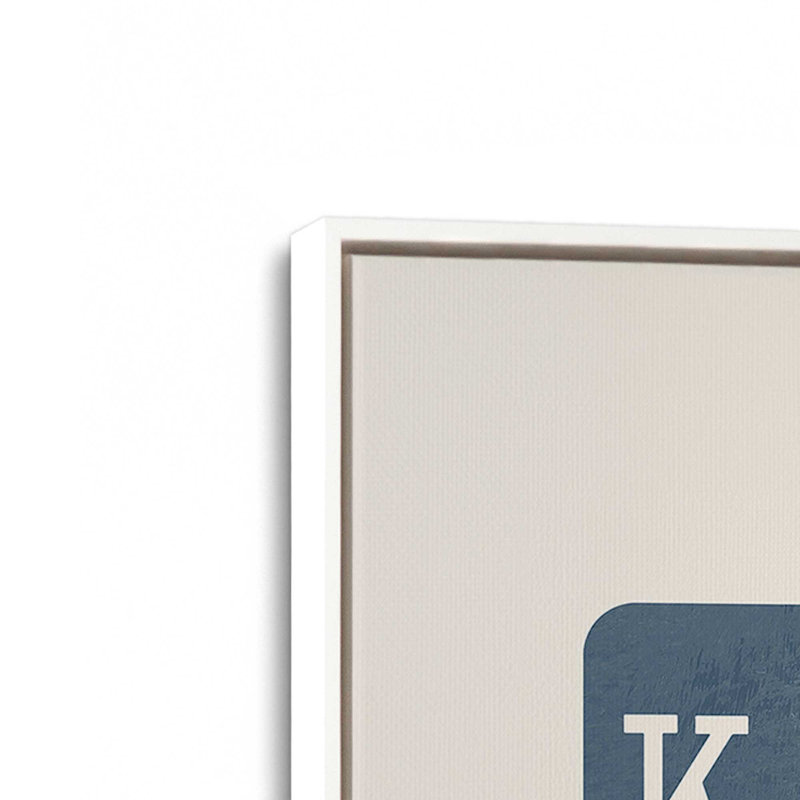 Impression sur toile Denim King Card, H 12,75 po x l 8,75 po, Blanc opaque