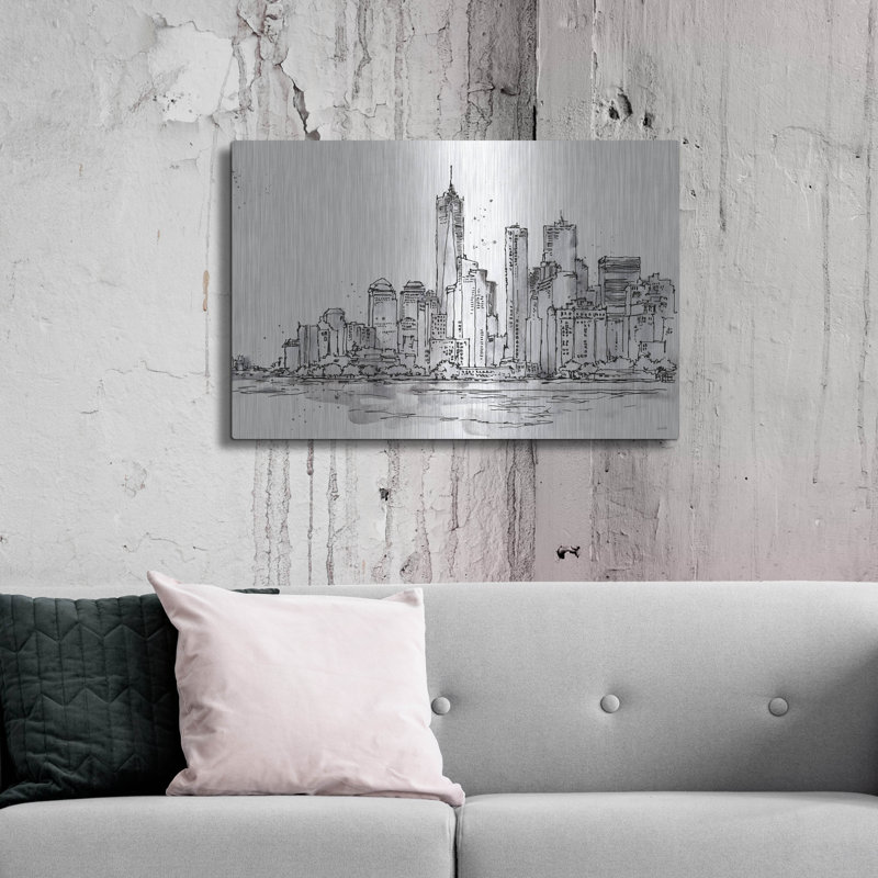 «Skyline Sketches I» par Anne Tavoletti, H 24 po x l 36 po