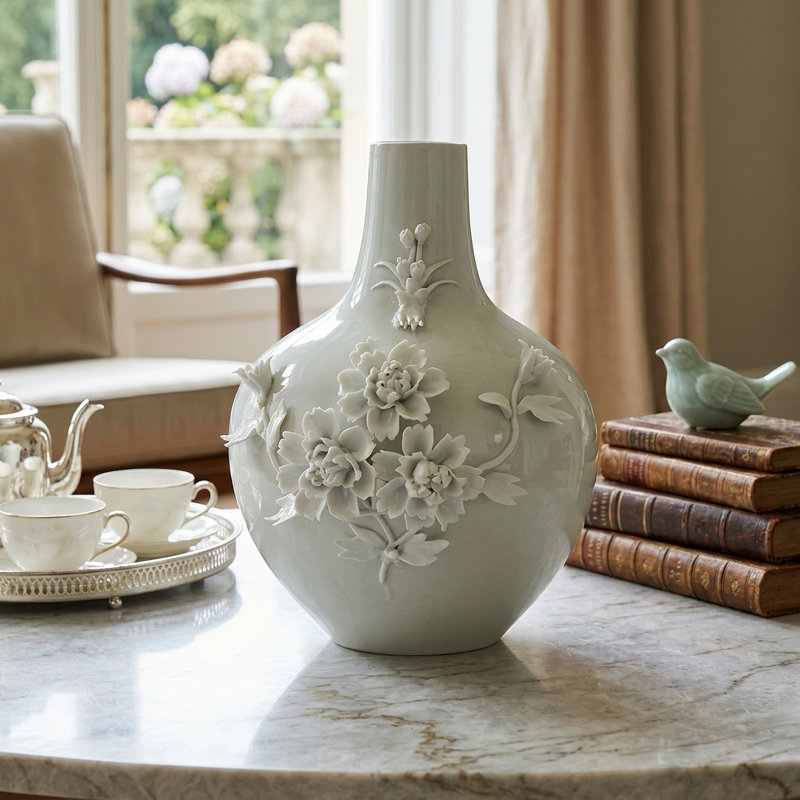 Alfrida Vase 3D Rose White