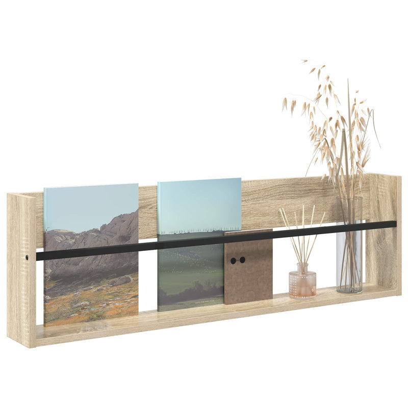 Wood Magazine Rack, Beige
