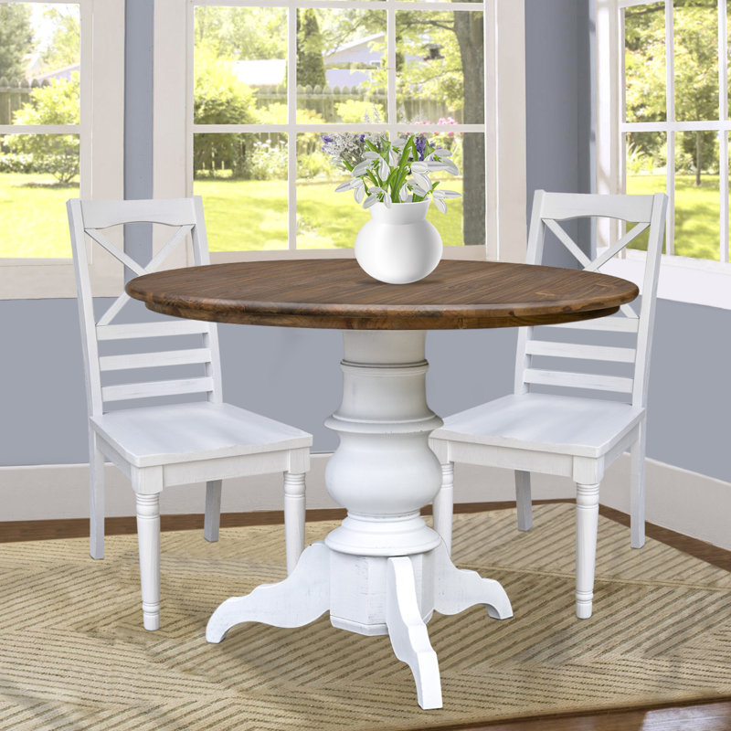 Grayton 42" Round Solid Wood Pedestal Dining Table
