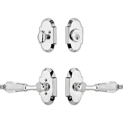 Nostalgic Warehouse Cottage Entry Set with Parlour Crystal Lever